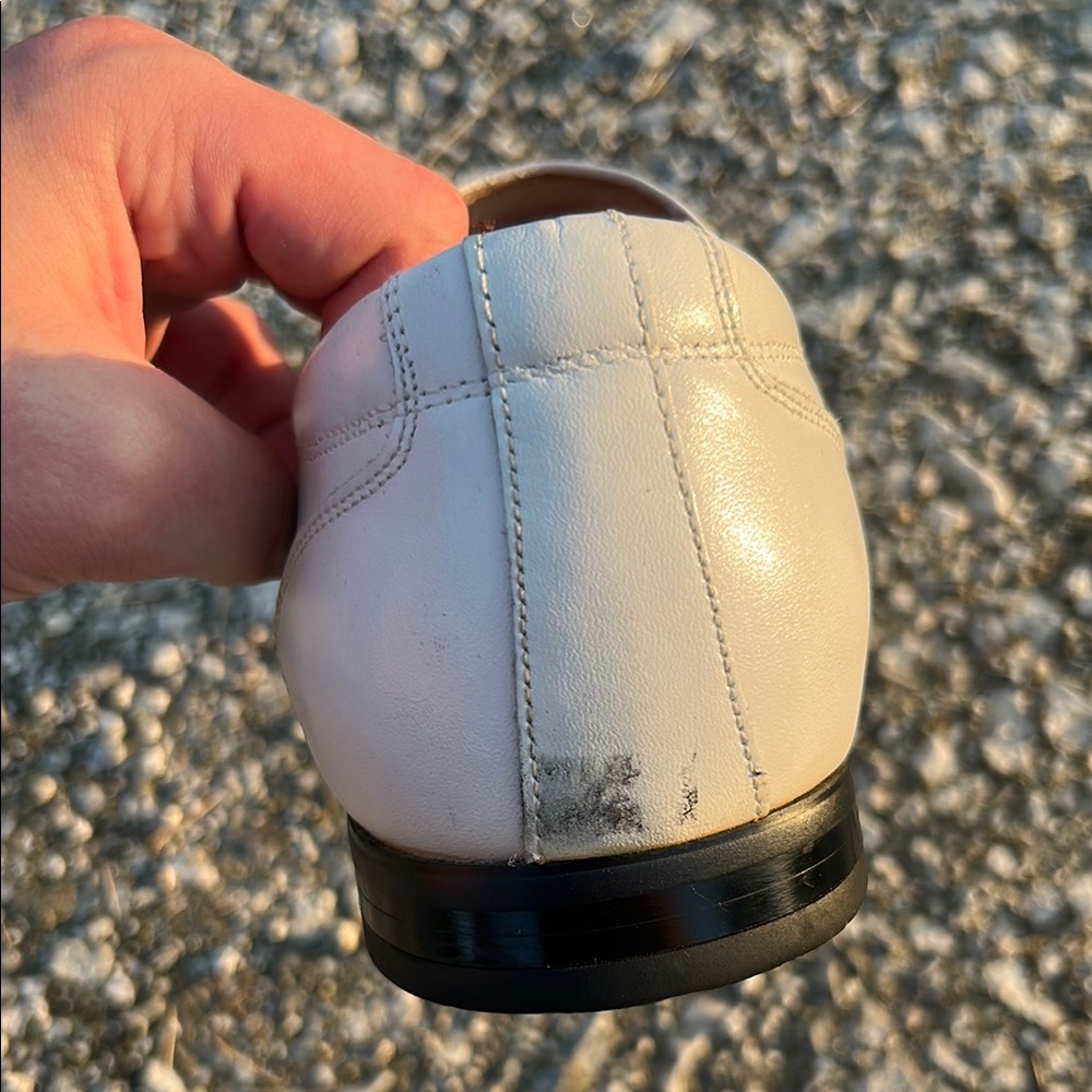 Stacy Adams White Leather Men's Shoes - Picture 8 of 9